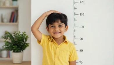 Orthopedic doctor checking child’s posture and bone growth during pediatric consultation.